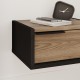 Κομοδίνο επιτοίχιο Eco Megapap χρώμα black wood - καρυδί Ud 40x33x18,5εκ. Κομοδίνο επιτοίχιο Eco Megapap χρώμα black wood - καρυδί Ud 40x33x18,5εκ.