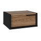 Κομοδίνο επιτοίχιο Eco Megapap χρώμα black wood - καρυδί Ud 40x33x18,5εκ. Κομοδίνο επιτοίχιο Eco Megapap χρώμα black wood - καρυδί Ud 40x33x18,5εκ.