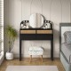 Τουαλέτα με καθρέπτη Lora Megapap με LED χρώμα μαύρο - sapphire oak 96x40x133,4εκ. Τουαλέτα με καθρέπτη Lora Megapap με LED χρώμα μαύρο - sapphire oak 96x40x133,4εκ.