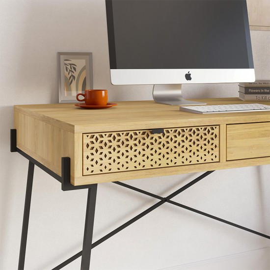 Γραφείο εργασίας Naive Megapap χρώμα sapphire oak 113,4x60x77,5εκ.