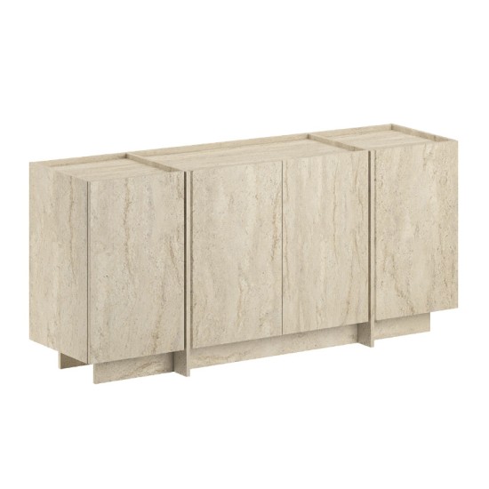 Μπουφές Dorma Megapap χρώμα travertine 180x45x80,2εκ. Μπουφές Dorma Megapap χρώμα travertine 180x45x80,2εκ.