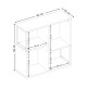 Βιβλιοθήκη Bolton Megapap χρώμα ανοιχτό καρυδί 62x22x62εκ. Βιβλιοθήκη Bolton Megapap χρώμα ανοιχτό καρυδί 62x22x62εκ.