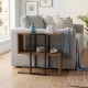 Τραπεζάκι βοηθητικό Homia Megapap χρώμα καρυδί Ud 56x25x56,5εκ.
