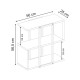 Τραπεζάκι βοηθητικό Homia Megapap χρώμα καρυδί Ud 56x25x56,5εκ.