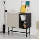 Μπουφές Mona Megapap χρώμα sandstone - black wood 81x40x80εκ.