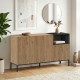 Μπουφές Cailin Megapap χρώμα sepet oak - black wood 140x41,8x80εκ.