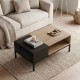 Τραπεζάκι σαλονιού Cailin Megapap χρώμα sepet oak - black wood 90x56x40,6εκ. Τραπεζάκι σαλονιού Cailin Megapap χρώμα sepet oak - black wood 90x56x40,6εκ.