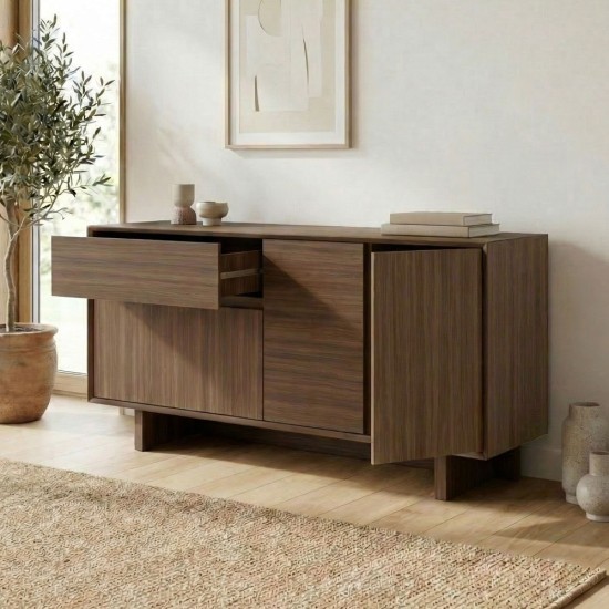 Μπουφές Capri Megapap χρώμα καρυδί milano 146x45x76,5εκ. Μπουφές Capri Megapap χρώμα καρυδί milano 146x45x76,5εκ.