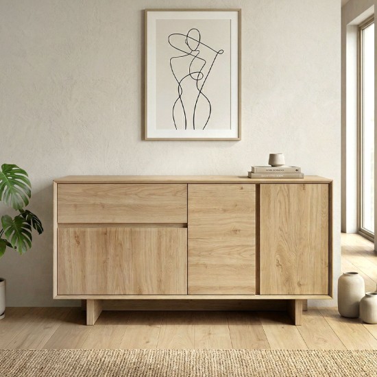 Μπουφές Capri Megapap χρώμα sapphire oak 146x45x76,5εκ. Μπουφές Capri Megapap χρώμα sapphire oak 146x45x76,5εκ.