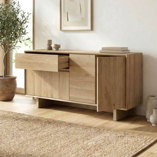 Μπουφές Capri Megapap χρώμα sapphire oak 146x45x76,5εκ. Μπουφές Capri Megapap χρώμα sapphire oak 146x45x76,5εκ.
