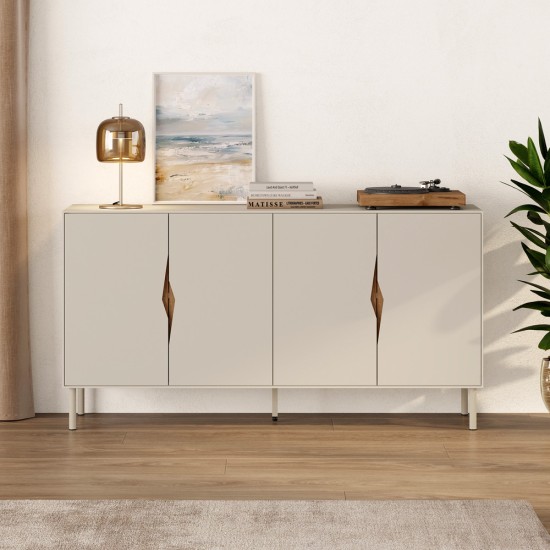 Μπουφές Marquise Megapap χρώμα sandstone 150x40x78,5εκ.