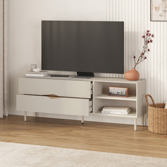 Έπιπλο τηλεόρασης Marquise Megapap χρώμα sandstone 150x35x56εκ. Έπιπλο τηλεόρασης Marquise Megapap χρώμα sandstone 150x35x56εκ.