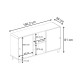 Μπουφές Doro Megapap χρώμα sepet oak 150,2x39x81εκ. Μπουφές Doro Megapap χρώμα sepet oak 150,2x39x81εκ.
