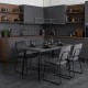 Τραπέζι Levico Megapap Mdf - μεταλλικό χρώμα σκούρο γκρι σκυροδέματος 130x75x75εκ.
