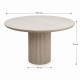 Τραπέζι Hazar Megapap Mdf χρώμα travertine - sandstone Ø119,5x76εκ.