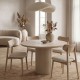 Τραπέζι Hazar Megapap Mdf χρώμα travertine - sandstone Ø100,5x76εκ. Τραπέζι Hazar Megapap Mdf χρώμα travertine - sandstone Ø100,5x76εκ.