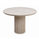 Τραπέζι Hazar Megapap Mdf χρώμα travertine - sandstone Ø100,5x76εκ. Τραπέζι Hazar Megapap Mdf χρώμα travertine - sandstone Ø100,5x76εκ.