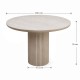 Τραπέζι Hazar Megapap Mdf χρώμα travertine - sandstone Ø100,5x76εκ. Τραπέζι Hazar Megapap Mdf χρώμα travertine - sandstone Ø100,5x76εκ.