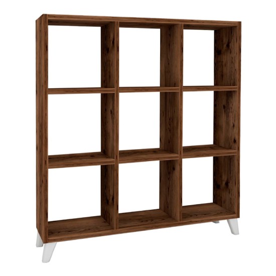 Βιβλιοθήκη Saul Megapap χρώμα καπνιστή καρυδιά 88,2x20x88,2εκ. Βιβλιοθήκη Saul Megapap χρώμα καπνιστή καρυδιά 88,2x20x88,2εκ.