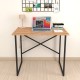 Γραφείο εργασίας Rilke Megapap χρώμα μαύρο - pine oak 90x60x75εκ.