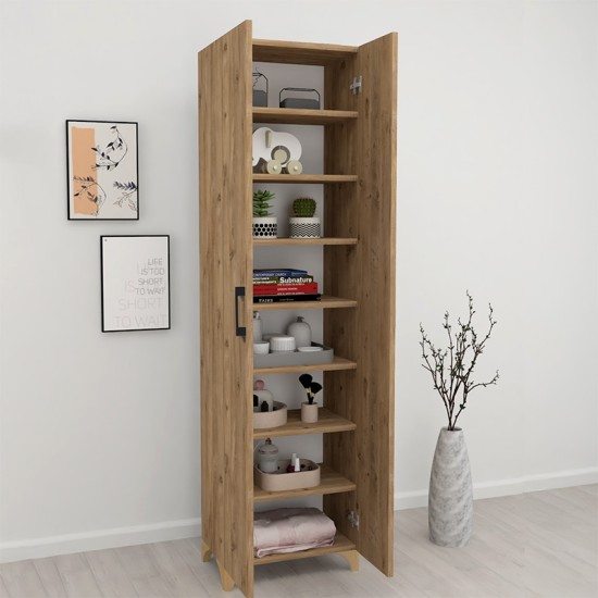 Ντουλάπα - Παπουτσοθήκη Lilly Megapap χρώμα pine oak 49x32x178εκ. Ντουλάπα - Παπουτσοθήκη Lilly Megapap χρώμα pine oak 49x32x178εκ.