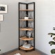 Βιβλιοθήκη γωνιακή Kelsie Megapap χρώμα μαύρο - pine oak 33x33x162εκ. Βιβλιοθήκη γωνιακή Kelsie Megapap χρώμα μαύρο - pine oak 33x33x162εκ.