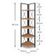Βιβλιοθήκη γωνιακή Kelsie Megapap χρώμα μαύρο - pine oak 33x33x162εκ. Βιβλιοθήκη γωνιακή Kelsie Megapap χρώμα μαύρο - pine oak 33x33x162εκ.