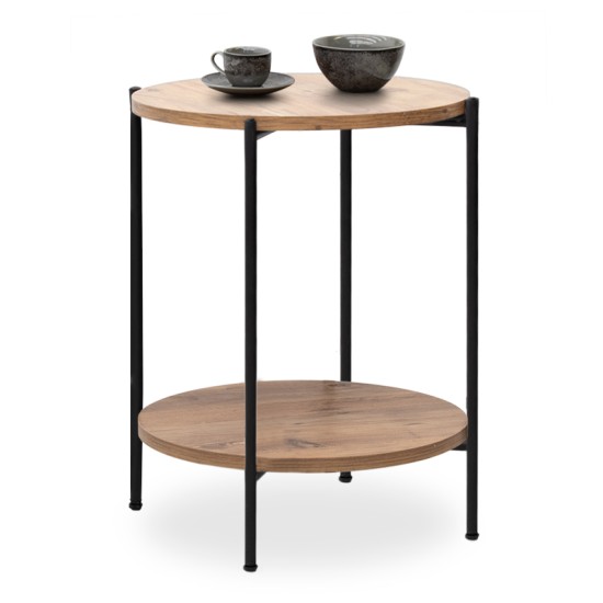 Τραπεζάκι βοηθητικό Argento Megapap χρώμα pine oak 43x43x60εκ. Τραπεζάκι βοηθητικό Argento Megapap χρώμα pine oak 43x43x60εκ.