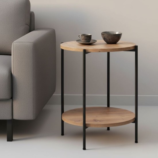 Τραπεζάκι βοηθητικό Argento Megapap χρώμα pine oak 43x43x60εκ. Τραπεζάκι βοηθητικό Argento Megapap χρώμα pine oak 43x43x60εκ.