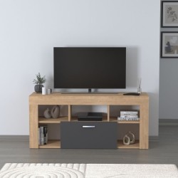 Έπιπλο τηλεόρασης Midili Megapap χρώμα sapphire oak - ανθρακί 135x42x60,7εκ. Έπιπλο τηλεόρασης Midili Megapap χρώμα sapphire oak - ανθρακί 135x42x60,7εκ.
