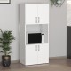 Ντουλάπα κουζίνας Armado Megapap χρώμα λευκό 60x32x140εκ. Ντουλάπα κουζίνας Armado Megapap χρώμα λευκό 60x32x140εκ.