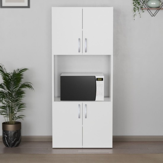 Ντουλάπα κουζίνας Armado Megapap χρώμα λευκό 60x32x140εκ. Ντουλάπα κουζίνας Armado Megapap χρώμα λευκό 60x32x140εκ.