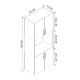 Ντουλάπα κουζίνας Armado Megapap χρώμα λευκό 60x32x140εκ. Ντουλάπα κουζίνας Armado Megapap χρώμα λευκό 60x32x140εκ.