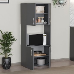 Ντουλάπα κουζίνας Armado Megapap χρώμα ανθρακί 60x32x140εκ. Ντουλάπα κουζίνας Armado Megapap χρώμα ανθρακί 60x32x140εκ.