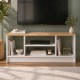 Έπιπλο τηλεόρασης Bahama Megapap χρώμα λευκό - sapphire oak 120x35x46,5εκ. Έπιπλο τηλεόρασης Bahama Megapap χρώμα λευκό - sapphire oak 120x35x46,5εκ.