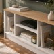 Έπιπλο τηλεόρασης Bahama Megapap χρώμα λευκό - sapphire oak 120x35x46,5εκ. Έπιπλο τηλεόρασης Bahama Megapap χρώμα λευκό - sapphire oak 120x35x46,5εκ.
