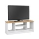 Έπιπλο τηλεόρασης Bahama Megapap χρώμα λευκό - sapphire oak 120x35x46,5εκ. Έπιπλο τηλεόρασης Bahama Megapap χρώμα λευκό - sapphire oak 120x35x46,5εκ.