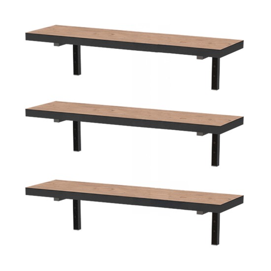 Ραφιέρα τοίχου Versa Megapap 3 τεμαχίων χρώμα pine oak 80x19x17εκ. Ραφιέρα τοίχου Versa Megapap 3 τεμαχίων χρώμα pine oak 80x19x17εκ.