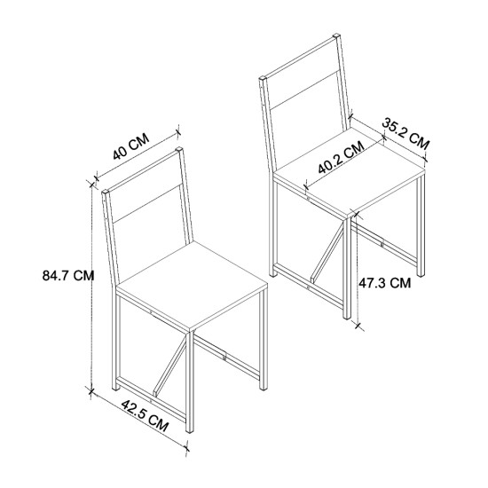 Καρέκλα τραπεζαρίας Maysa Megapap χρώμα μαύρο - pine oak 40,2x42,5x84,7εκ. Καρέκλα τραπεζαρίας Maysa Megapap χρώμα μαύρο - pine oak 40,2x42,5x84,7εκ.