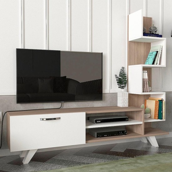 Έπιπλο τηλεόρασης Ceren Megapap χρώμα λευκό - cordoba 149,5x31x131,6εκ. Έπιπλο τηλεόρασης Ceren Megapap χρώμα λευκό - cordoba 149,5x31x131,6εκ.