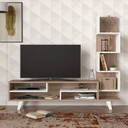 Έπιπλο τηλεόρασης Granada Megapap χρώμα λευκό - cordoba 149,5x29,5x120εκ. Έπιπλο τηλεόρασης Granada Megapap χρώμα λευκό - cordoba 149,5x29,5x120εκ.