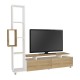Σύνθεση τηλεόρασης Tulip Megapap χρώμα λευκό - sepet oak 160x29,5x160εκ. Σύνθεση τηλεόρασης Tulip Megapap χρώμα λευκό - sepet oak 160x29,5x160εκ.