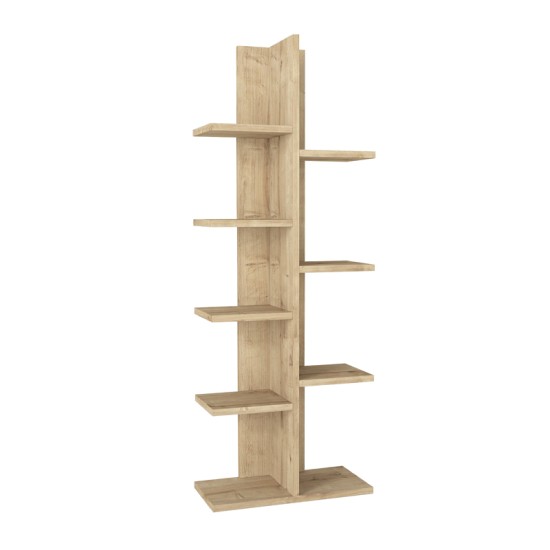 Βιβλιοθήκη Tree Megapap χρώμα sapphire oak 45x21,4x121,8εκ. Βιβλιοθήκη Tree Megapap χρώμα sapphire oak 45x21,4x121,8εκ.
