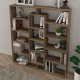 Βιβλιοθήκη Ample Megapap χρώμα καρυδί 125x22x135,7εκ. Βιβλιοθήκη Ample Megapap χρώμα καρυδί 125x22x135,7εκ.