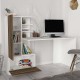 Γραφείο εργασίας Domingo Megapap χρώμα λευκό - καρυδί 149,5x60x120εκ. Γραφείο εργασίας Domingo Megapap χρώμα λευκό - καρυδί 149,5x60x120εκ.