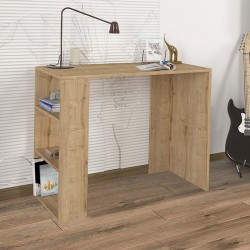 Γραφείο εργασίας Netenia Megapap χρώμα sapphire oak 90x40x74εκ.