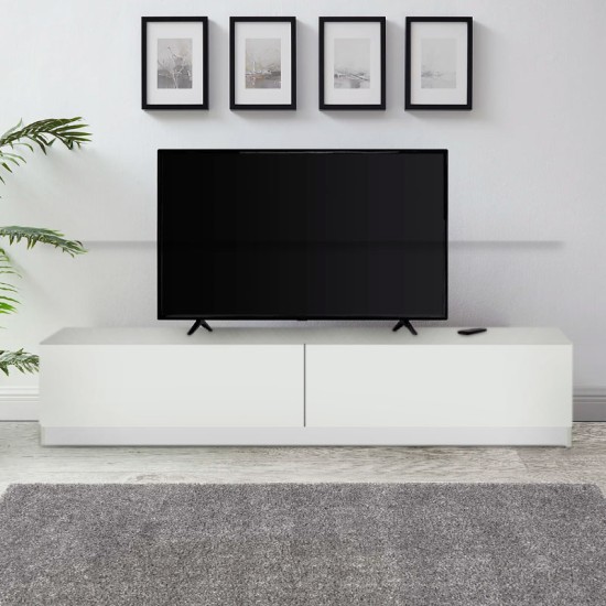 Έπιπλο τηλεόρασης Ahenk Megapap χρώμα λευκό 160x31,3x32,9εκ.