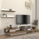 Έπιπλο τηλεόρασης Nirvana Megapap χρώμα καρυδί - λευκό 180x31,3x41,7εκ.