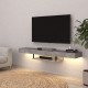 Έπιπλο τηλεόρασης επιτοίχιο Albares Megapap με LED χρώμα γκρι σκυροδέματος 150x29,6x22εκ. Έπιπλο τηλεόρασης επιτοίχιο Albares Megapap με LED χρώμα γκρι σκυροδέματος 150x29,6x22εκ.