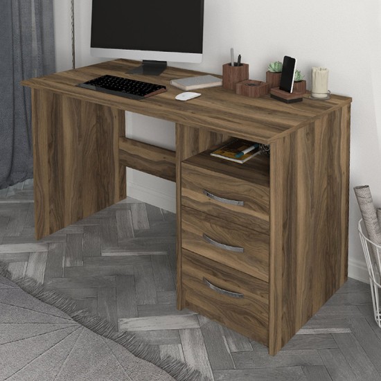 Γραφείο εργασίας Eldoris Megapap χρώμα καρυδί 120x60x75εκ. Γραφείο εργασίας Eldoris Megapap χρώμα καρυδί 120x60x75εκ.